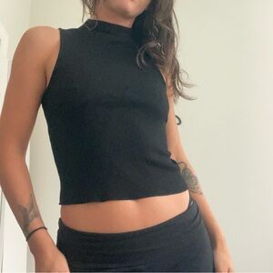 Topshop Black Sleeveless Tank Top